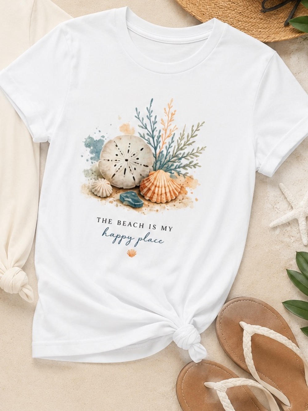 THE BEACH IS MY happy place T-Shirt.